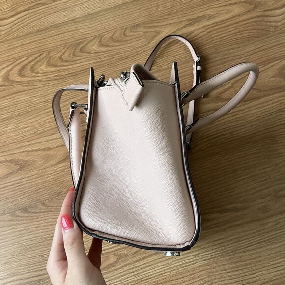 Michael Kors Selma Medium Satchel Crossbody Dark Dune Saffiano Leather - Picture 7 of 13